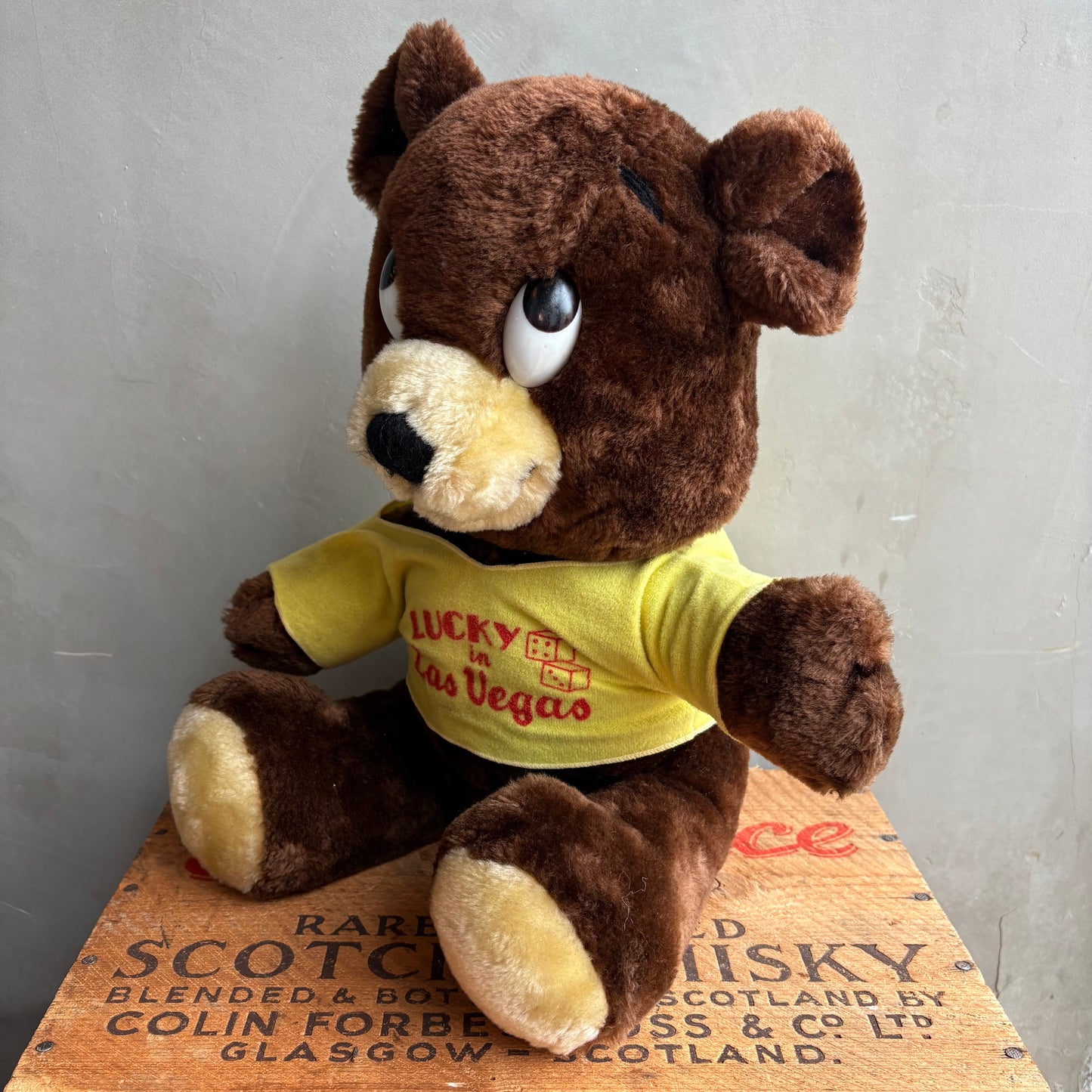 【1970s-1980s vintage】DAKIN Lucky in Las Vegas Bear Plush