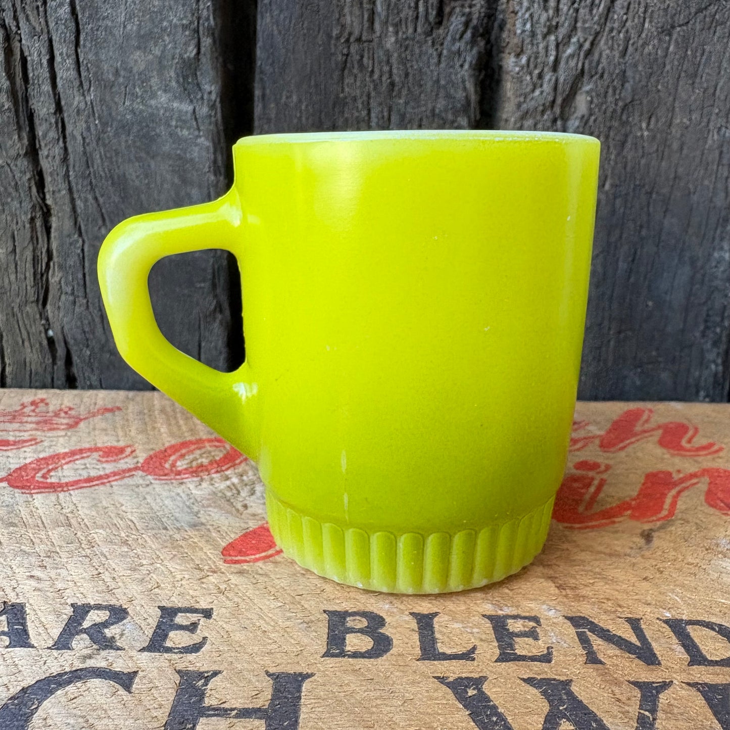 【1960-1976 USA vintage】Fire-King ribbed bottom Mugcup