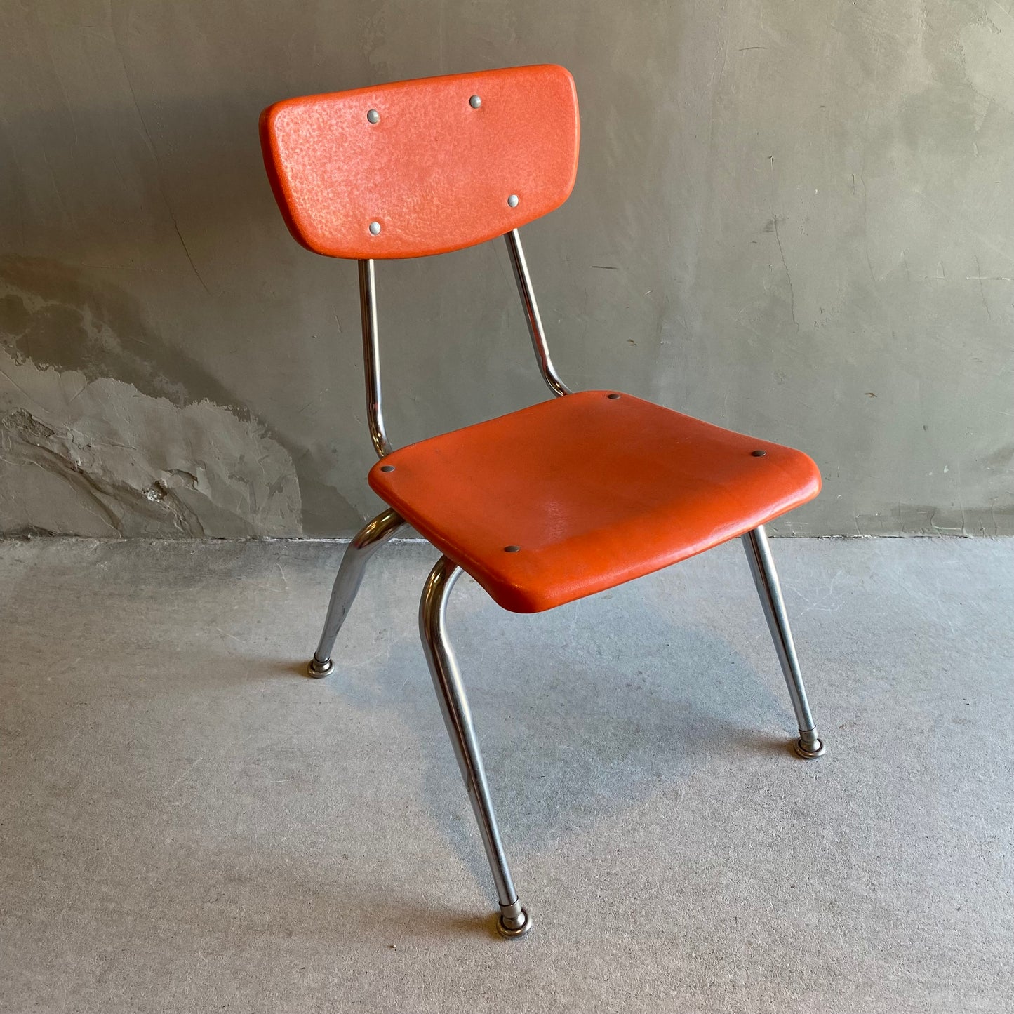 【USA vintage 】VIRCO kids chair orange M