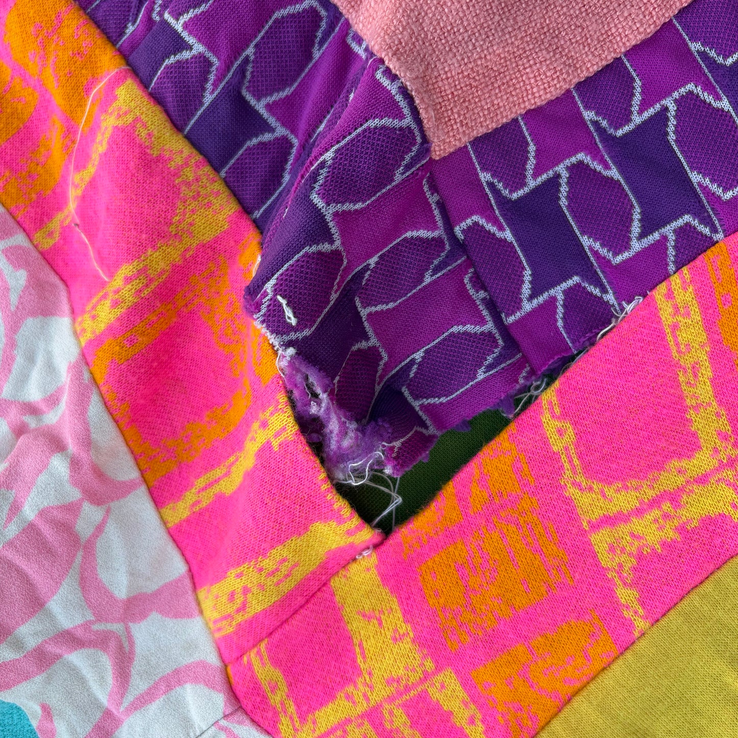 【USA vintage】Psychedelic Patchwork quilt
