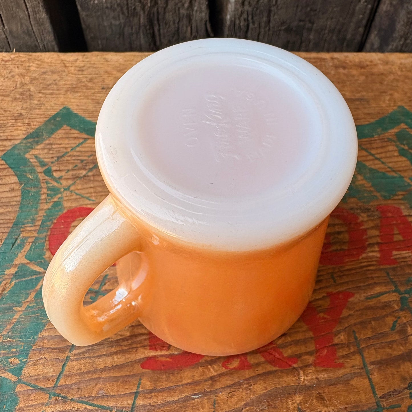【1951-1960 USA vintage】Fire-King peach luster mugcup
