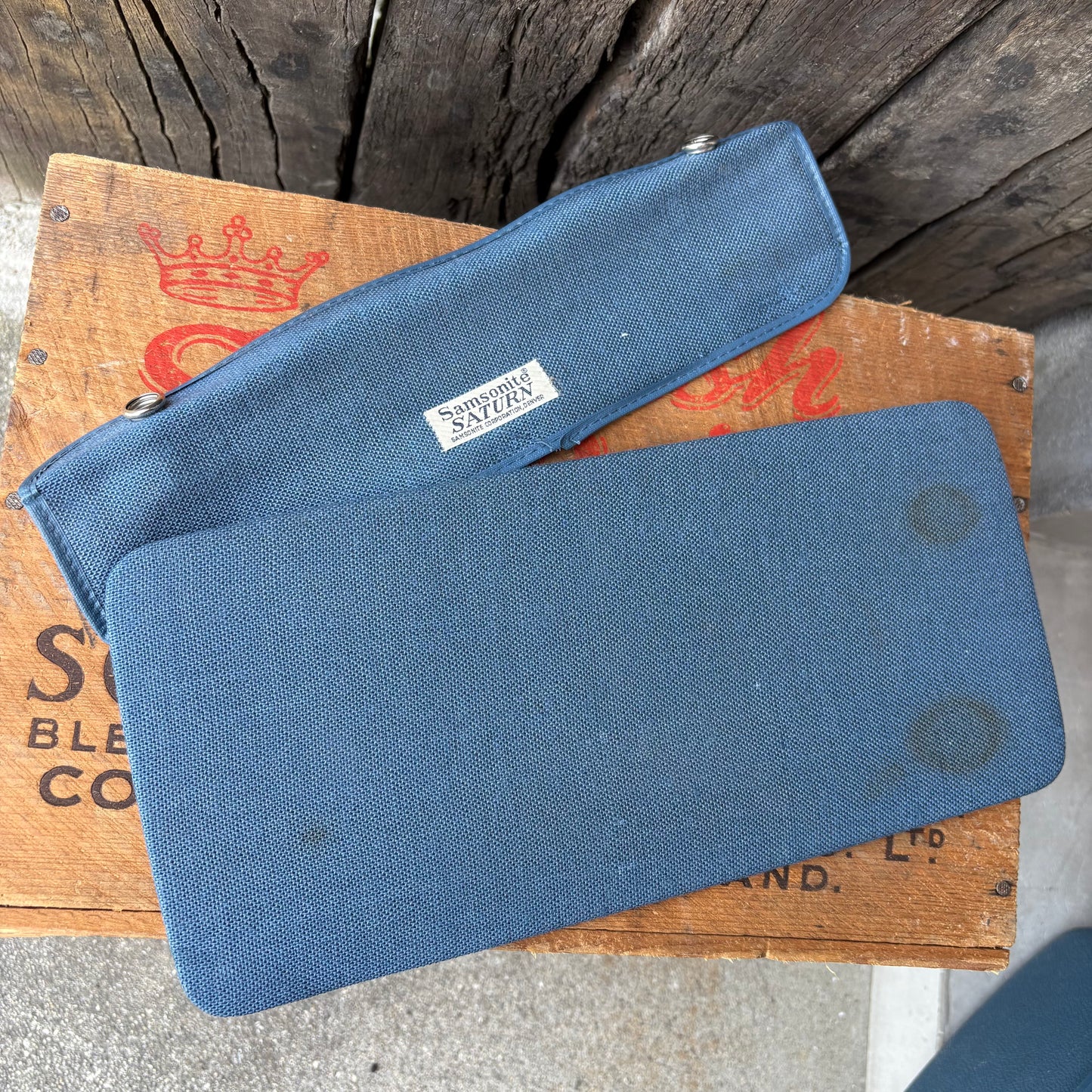 【1960s-1970s USA vintage】Samsonite Train Case Blue