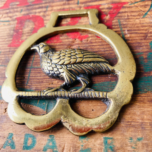 【vintage】horse brass 鳥
