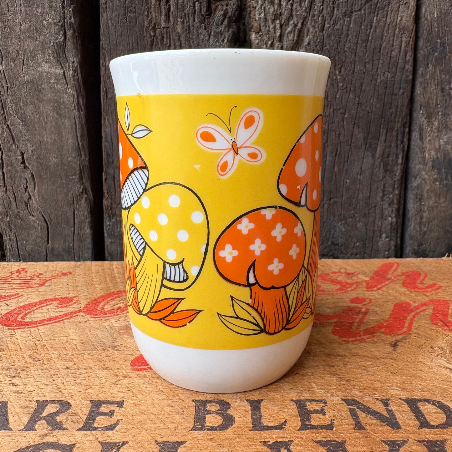 【1970s JAPAN】mushroom coffee mugcup