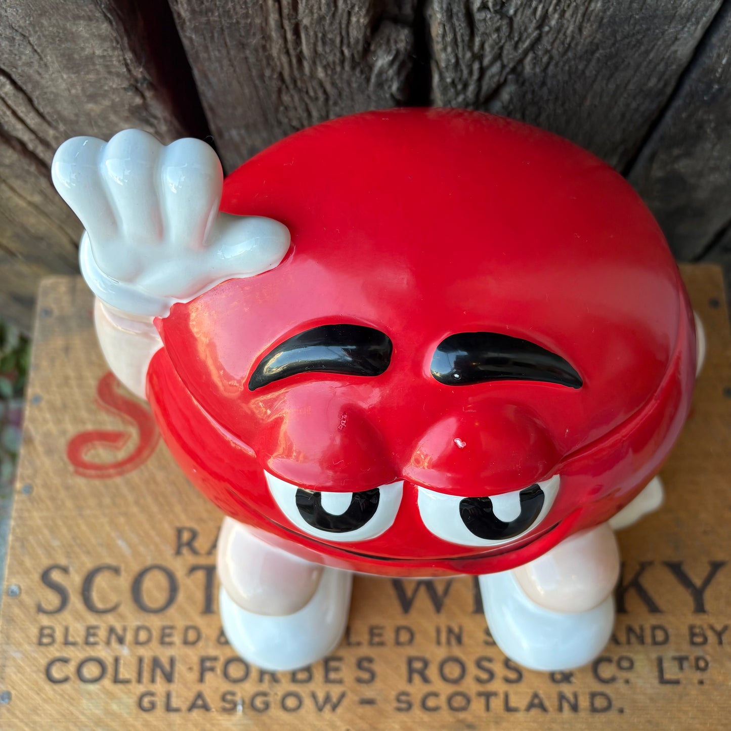 【1990s-2000s】M&M’s Red Ceramic Cookie Jar