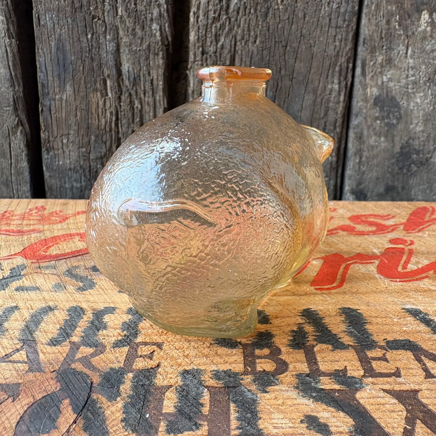 【1950s-1980s USA vintage】Anchor Hocking Glass Piggy Bank