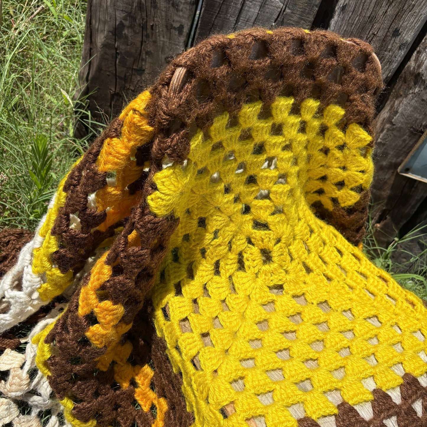 【USA vintage】Granny Square Blanket