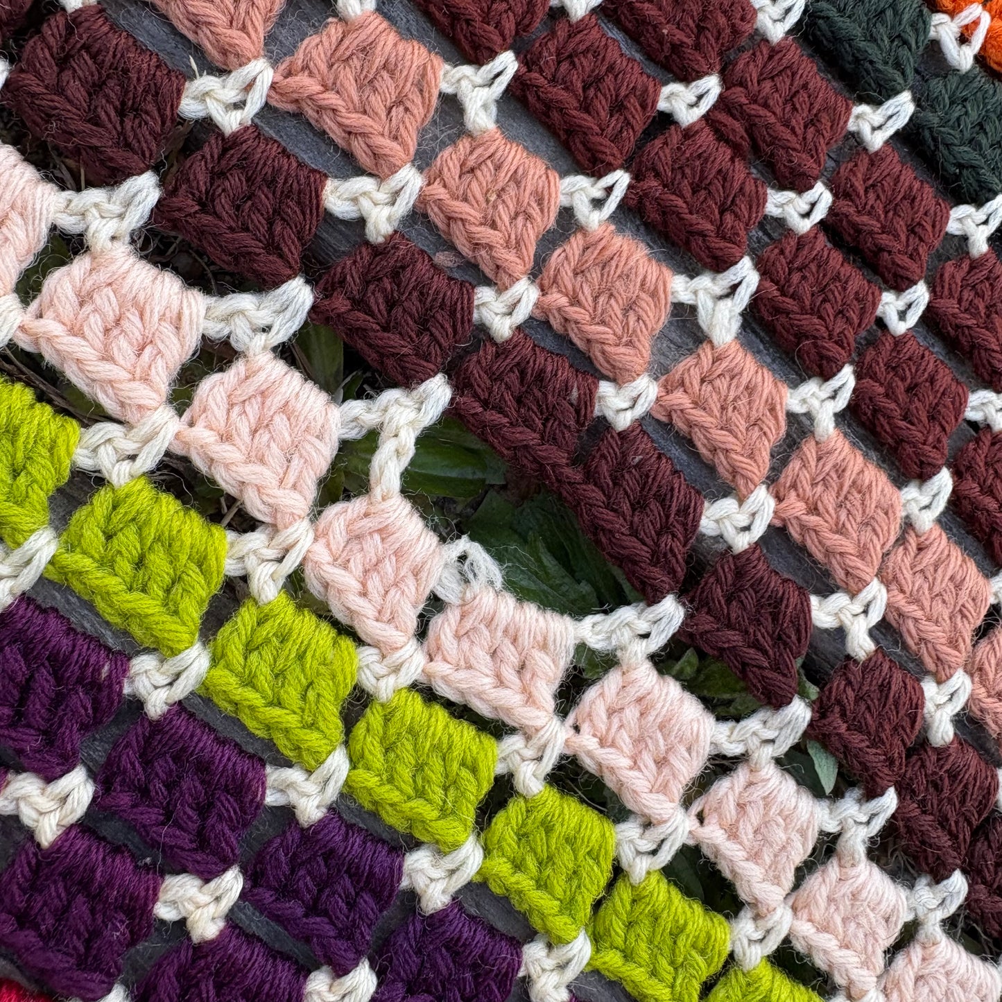 【USA vintage】 granny square blanket