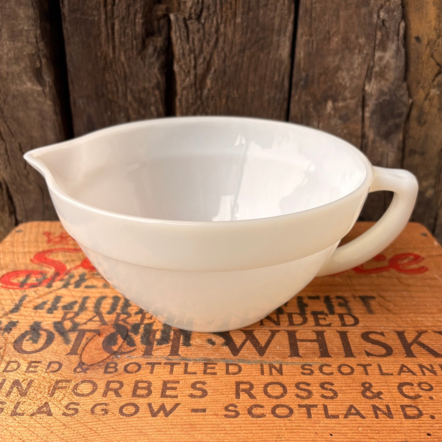 【1950s-60s USA vintage】Fire-King OVEN Ware Mixing Bowl Butter Bowl Milk Glass