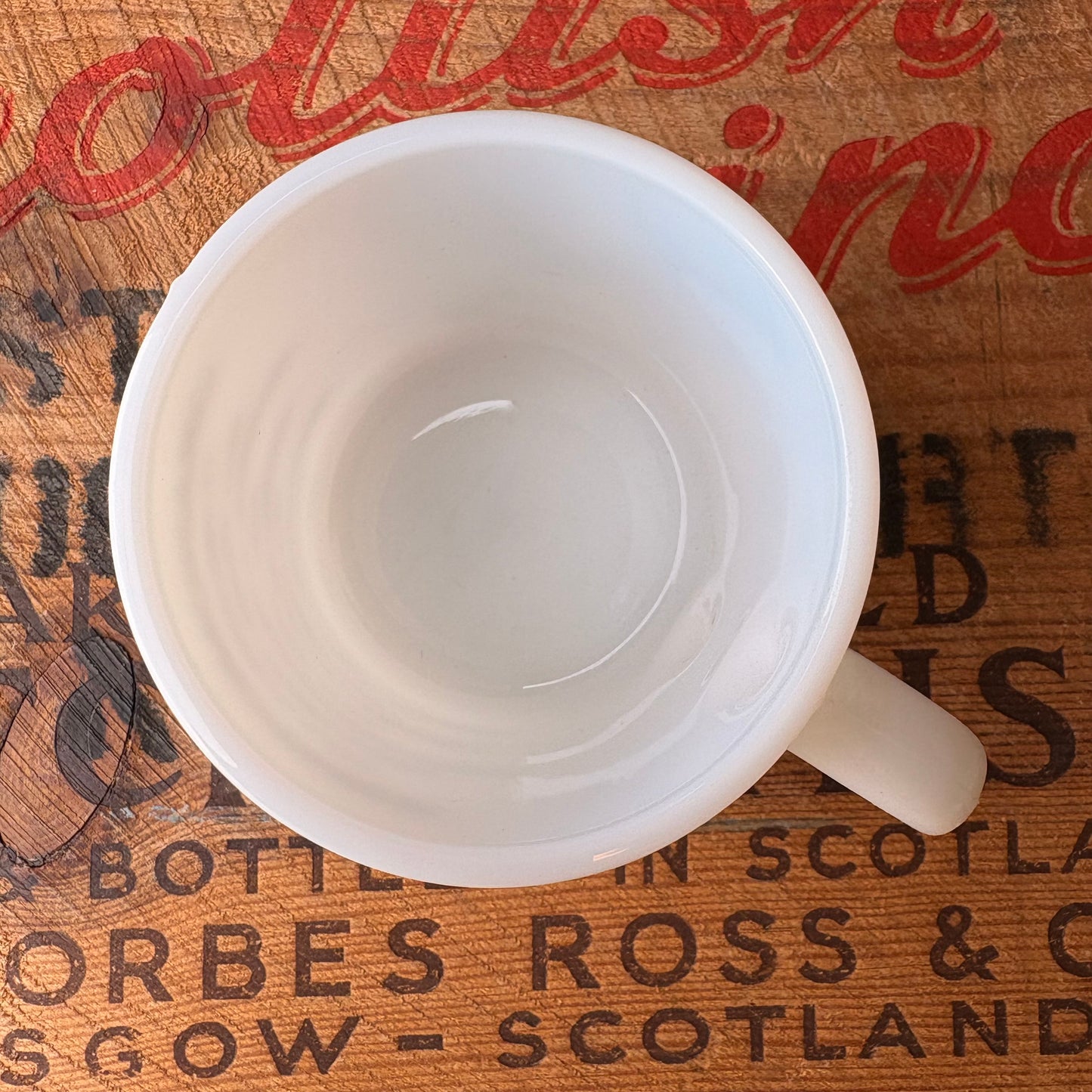 【USA vintage】 Hazel Atlas GRANDMOTHER Milk Glass Mug