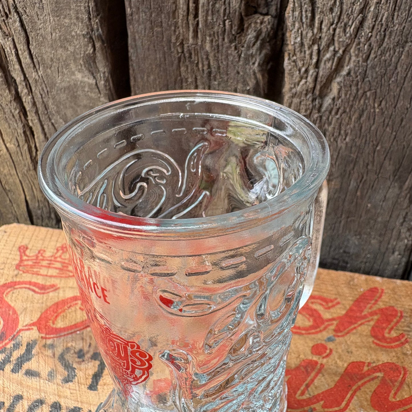 【1970s-1980s USA vintage】Texas Loosey's boots glass