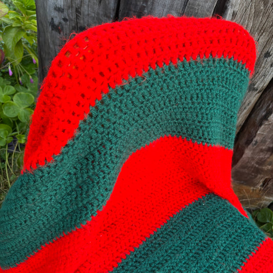 【USA vintage】Christmas color granny blanket