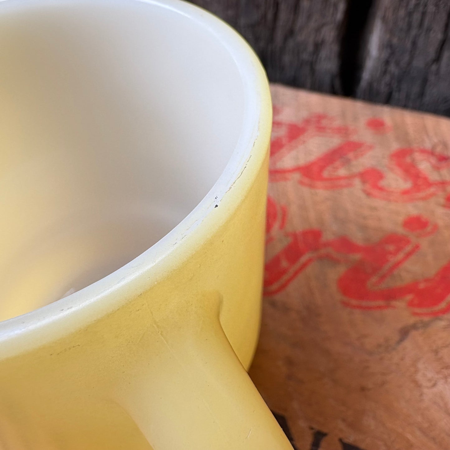 【1960s USA vintage】Fire-King mugcup yellow