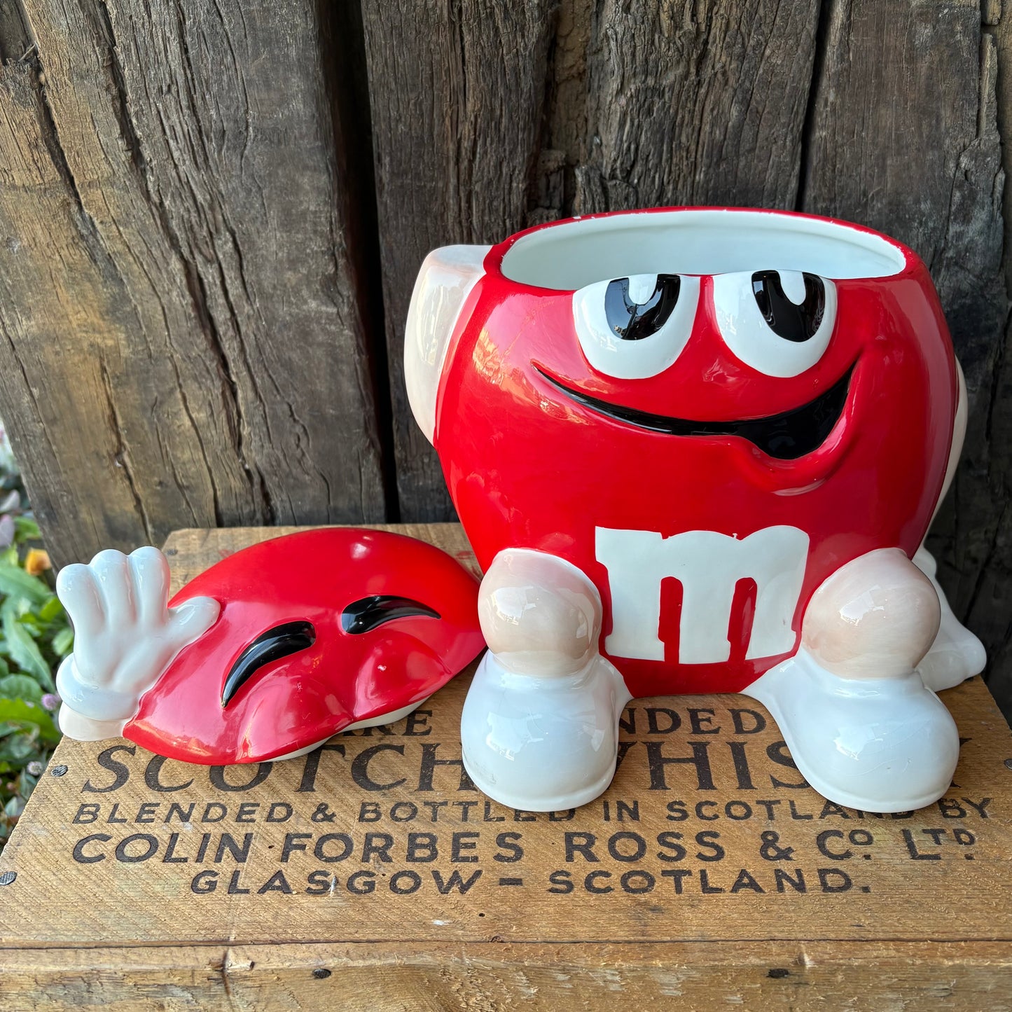 【1990s-2000s】M&M’s Red Ceramic Cookie Jar
