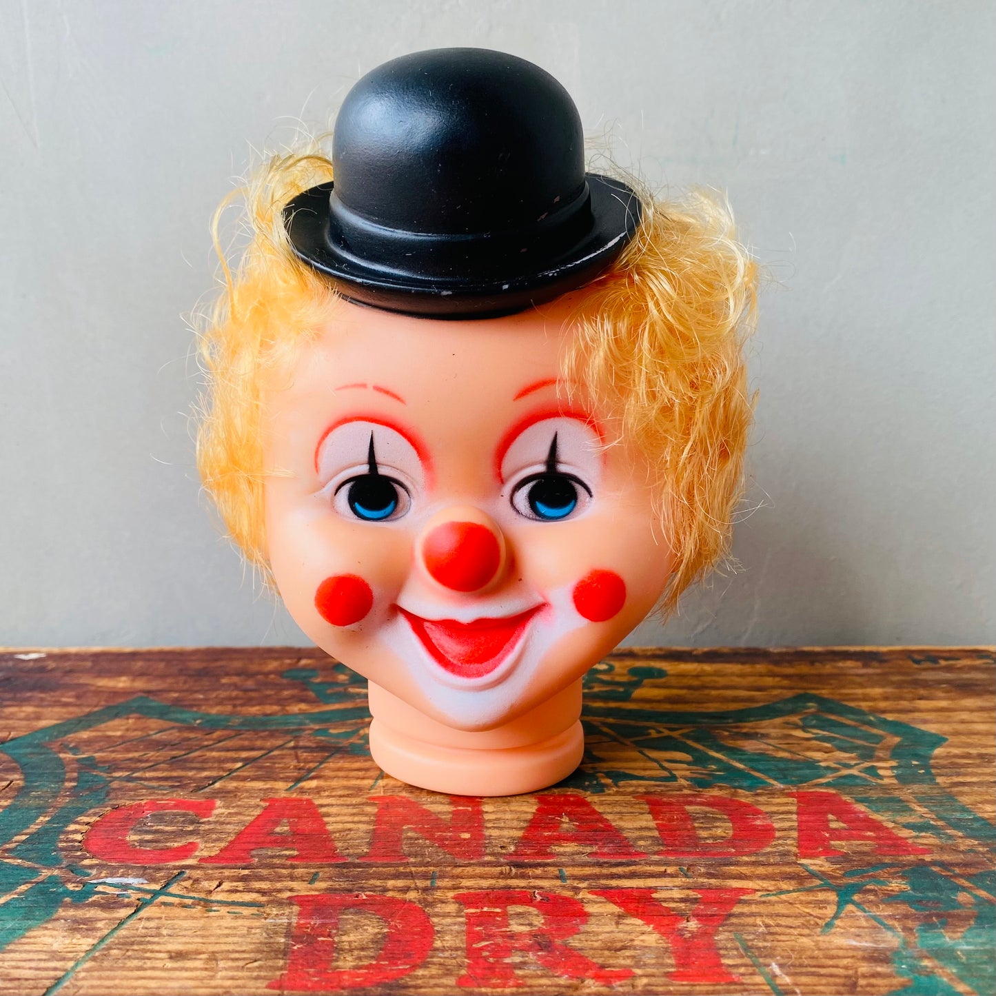 【USA vintage】clown doll head ピエロ ドールヘッド ゴールド