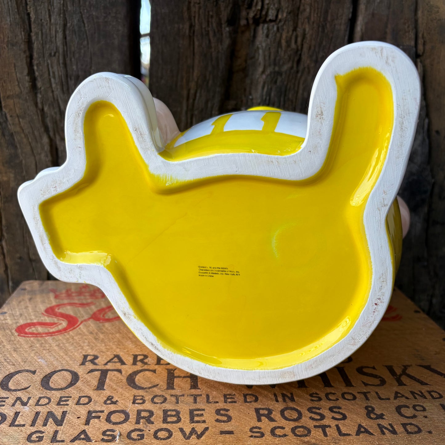 【1990s-2000s】M&M’s Yellow Ceramic Cookie Jar