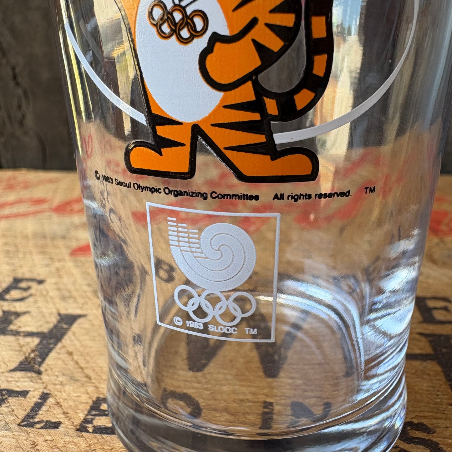 【1980s vintage】Seoul Olympic Hodori Glass