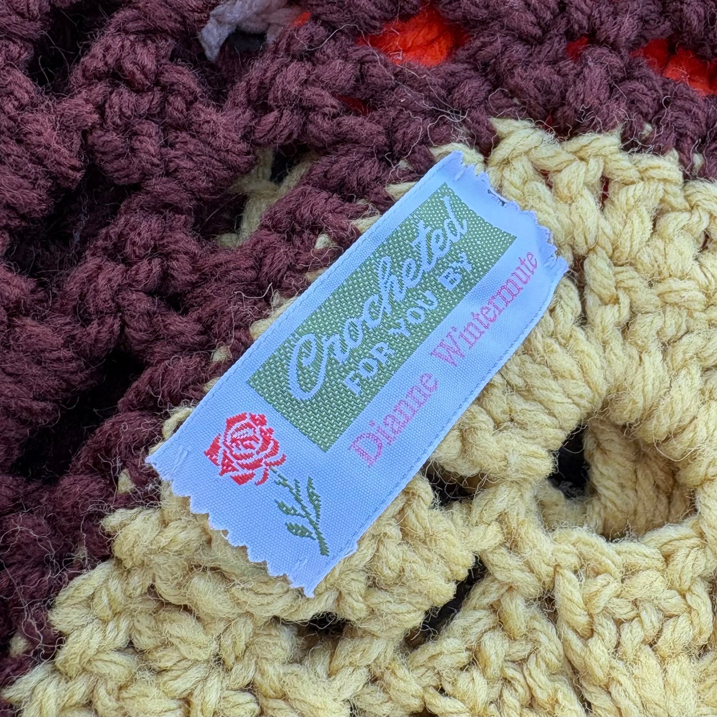 【USA vintage】granny blanket granny square rug