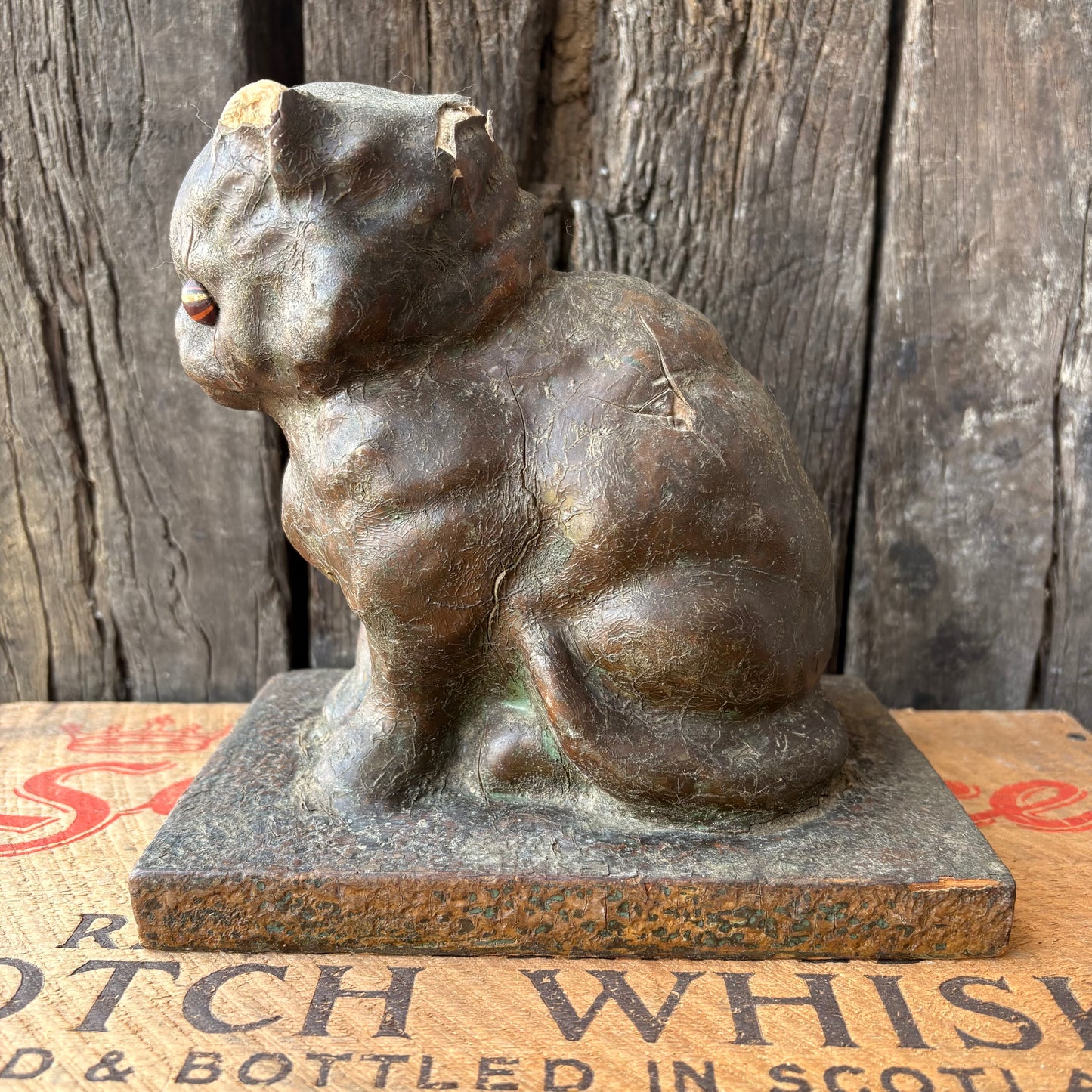 【1940s USA vintage】Chalkware Cat figure