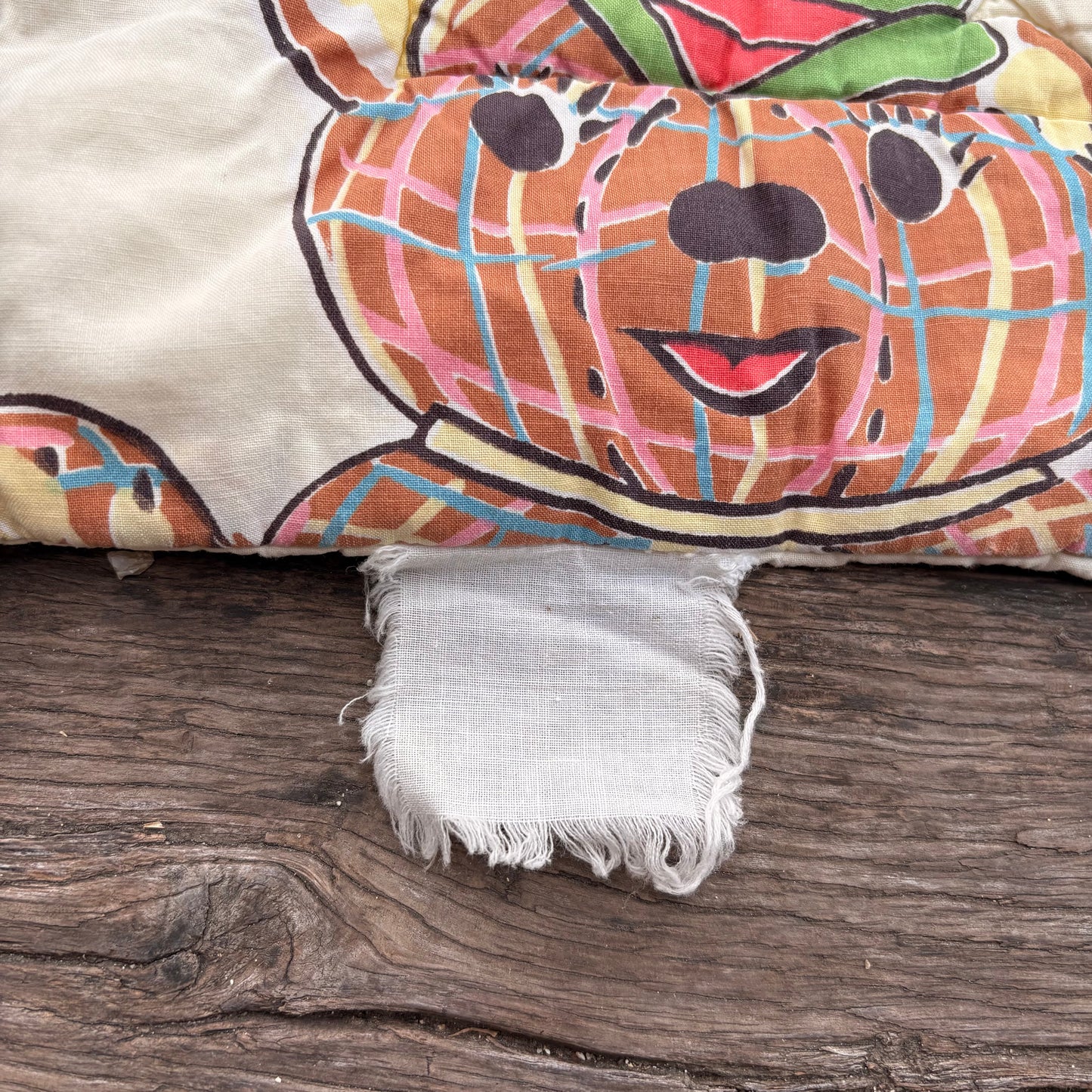 【1960s USA vintage】Nursery Animal Quilt Blanket