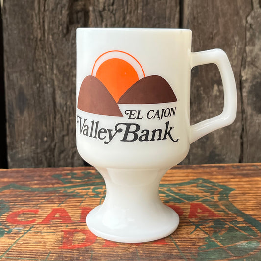 【USA vintage】EL CAJON Valley Bank Footed Mug