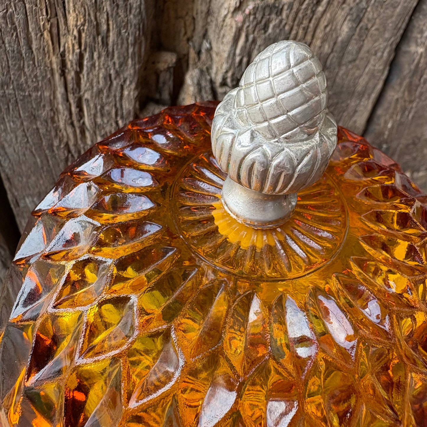 【USA Vintage】Amber Glass Candy Dish