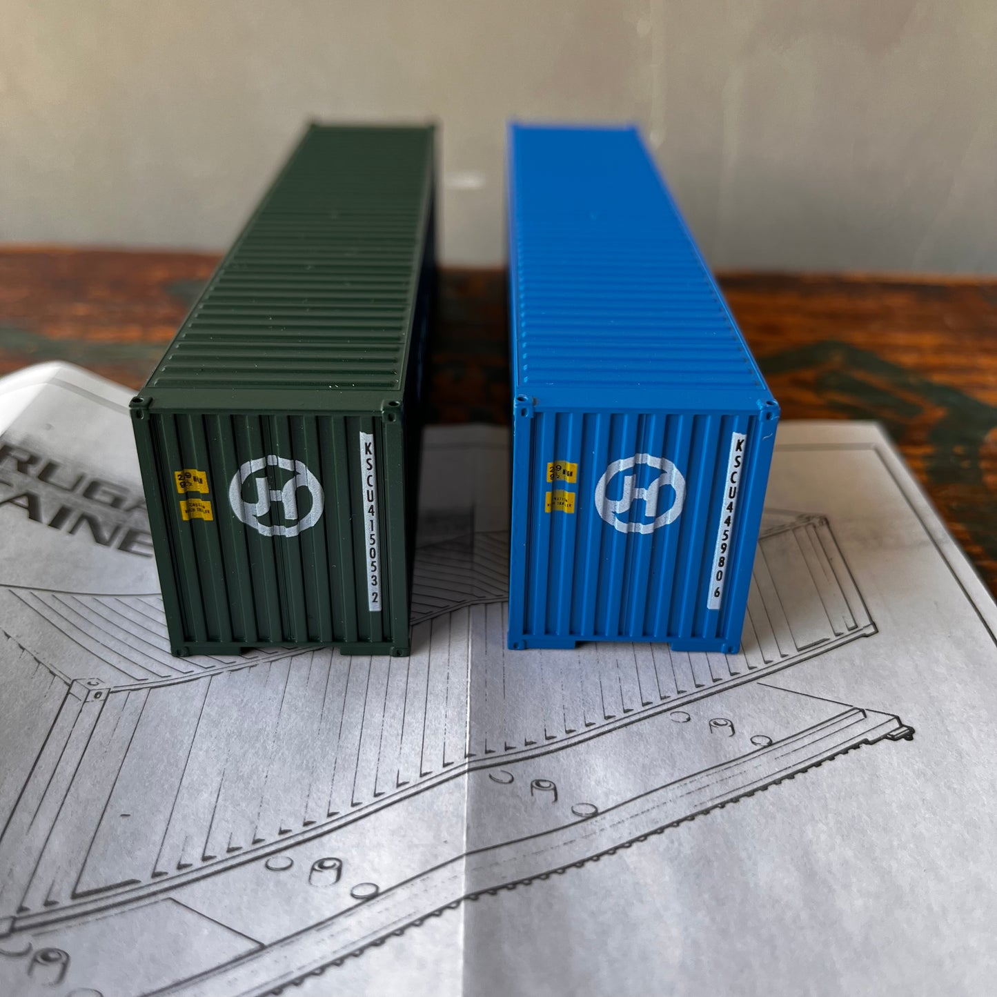 【USA vintage】ATHEARN 5743 40 FT CONTAINER 2-PACK HANJIN