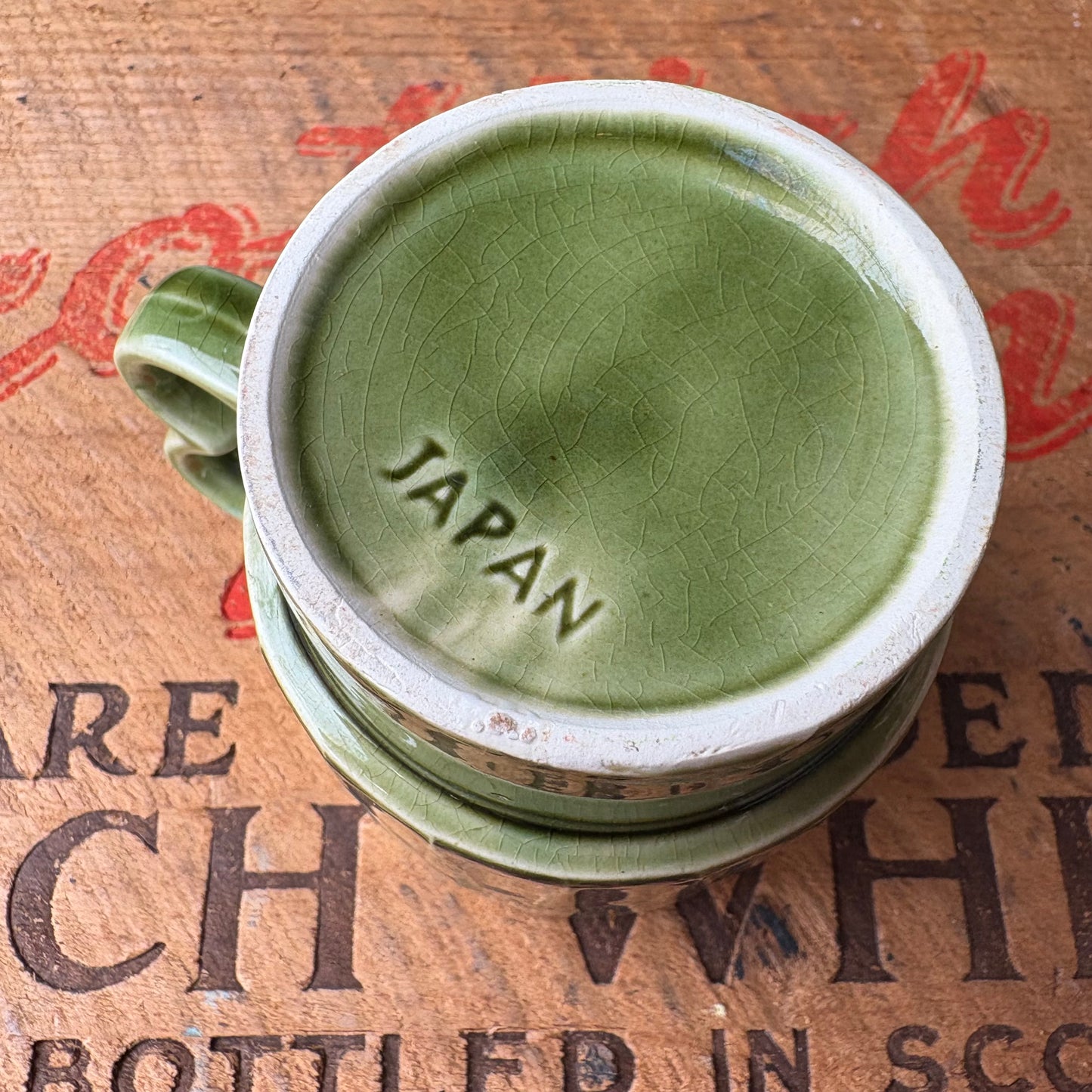 【1970s vintage】JAPAN stacking mug Green