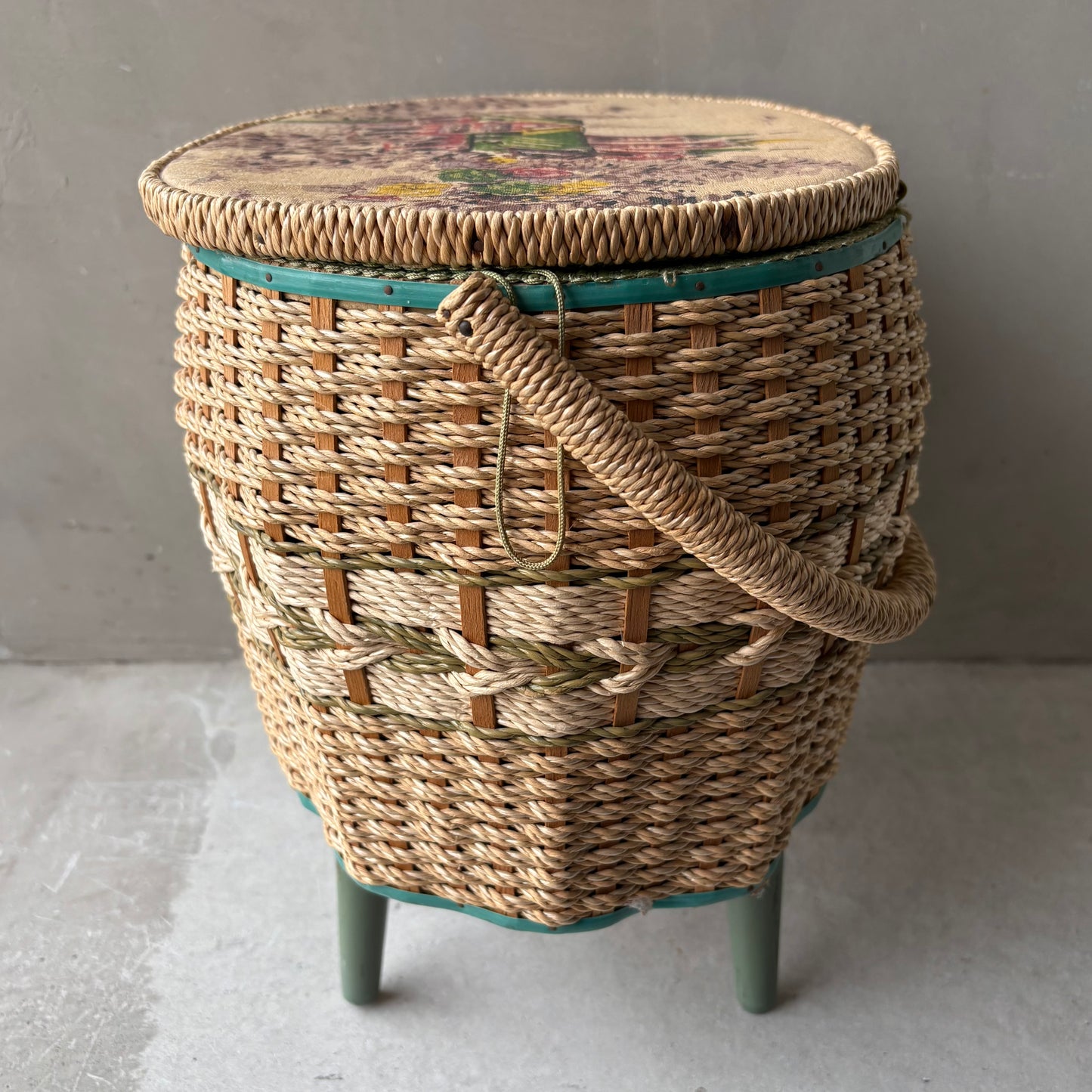 【1950-60s USA vintage】Sewing Basket