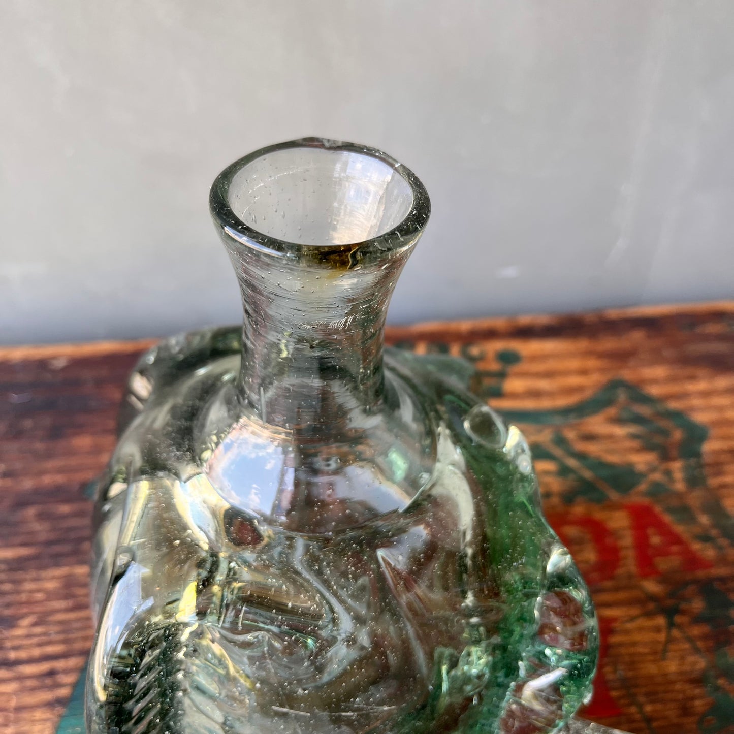 【USA vintage】Whiskey Decanter Green Glass