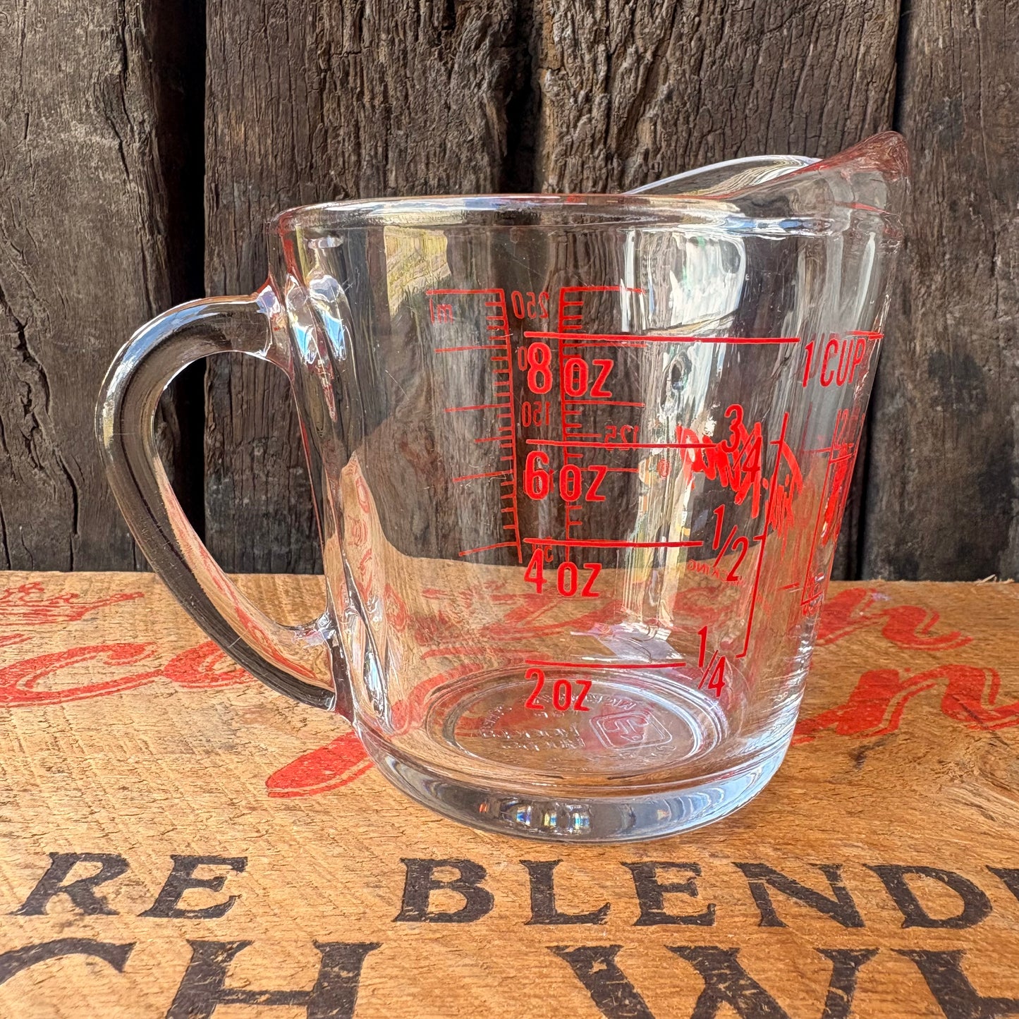 【1970s-1980s USA vintage】Fire-King 250ml Glass Measuring Cup
