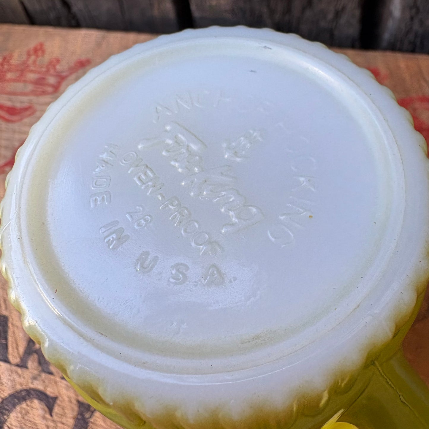 【1960-1976 USA vintage】Fire-King ribbed bottom Mugcup