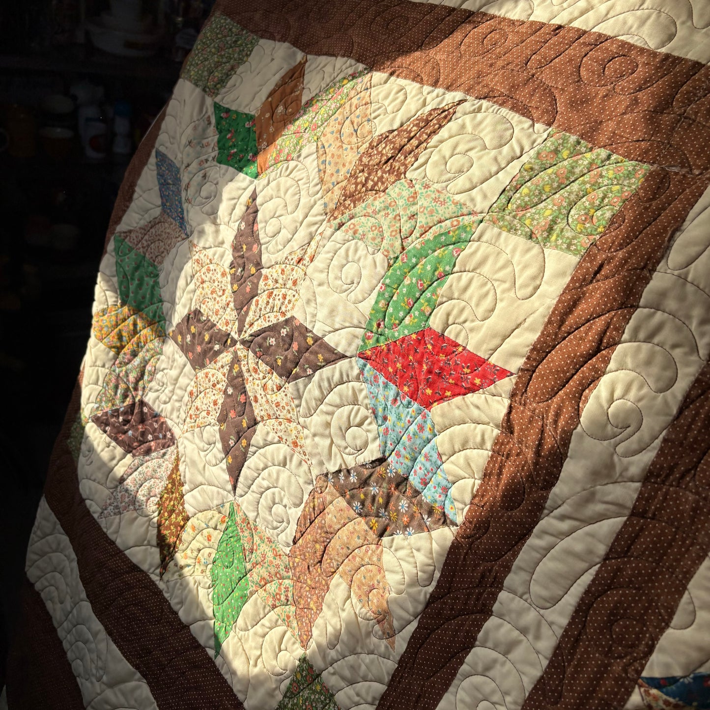 【USA vintage】feed sack antique quilt