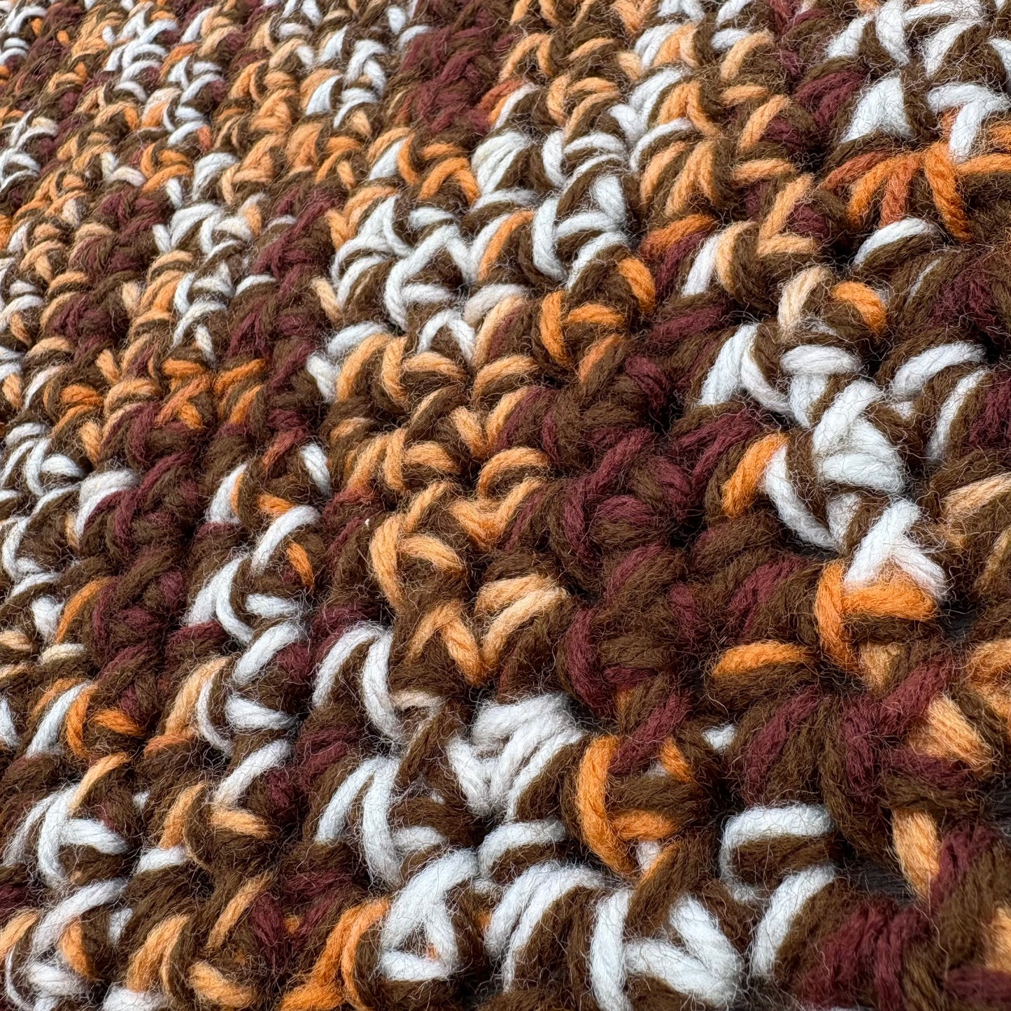 【USA vintage】Granny Blanket Brown Mix
