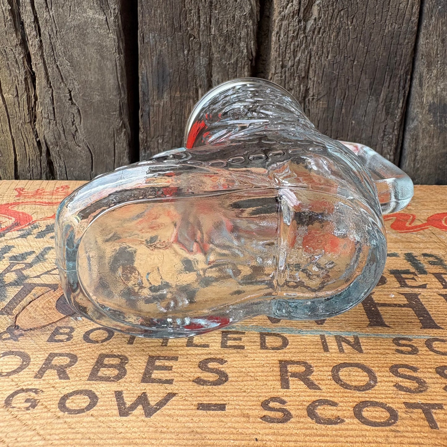 【1970s-1980s USA vintage】Texas Loosey's boots glass