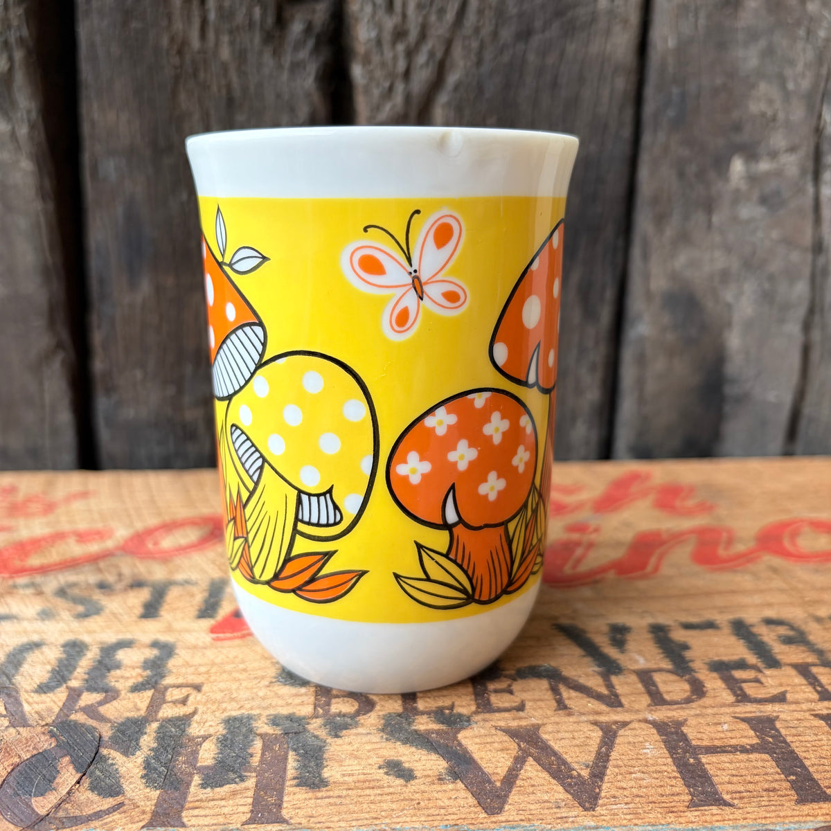 【1970s JAPAN vintage】mushroom coffee mugcup