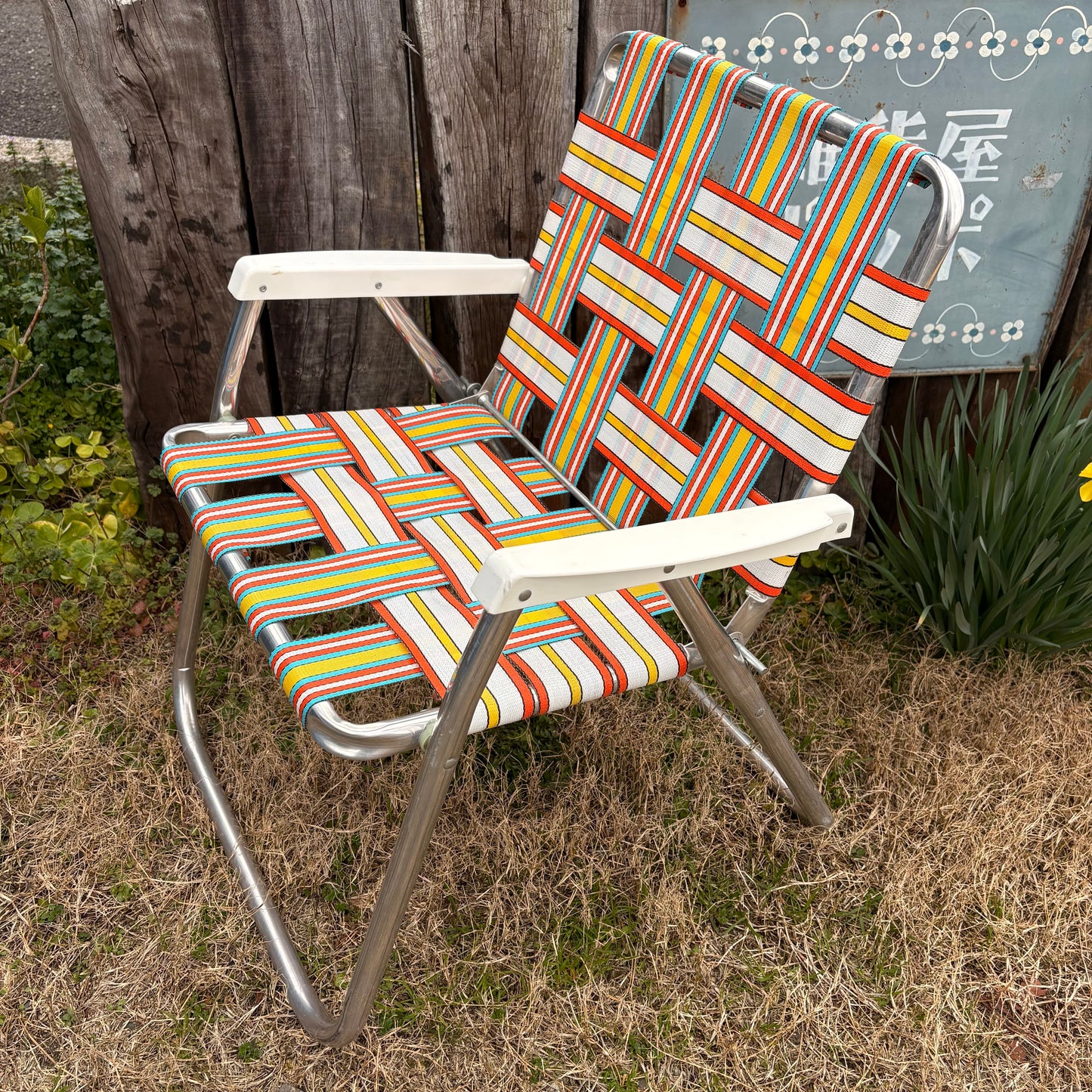 【1960s-1970s USA vintage】Folding Lawn Chair