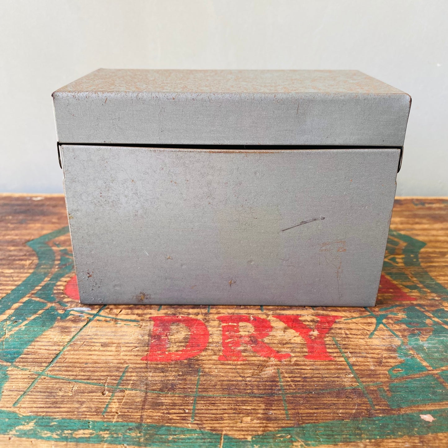 【1960s-1970s USA vintage】tin can recipe box