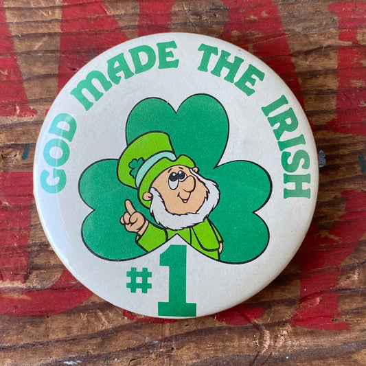 【1983 USA vintage】缶バッジ IRISH