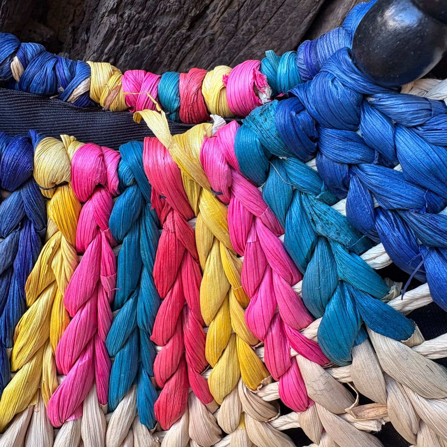 【1990s】LUCKY BRAND Straw Tote Bag