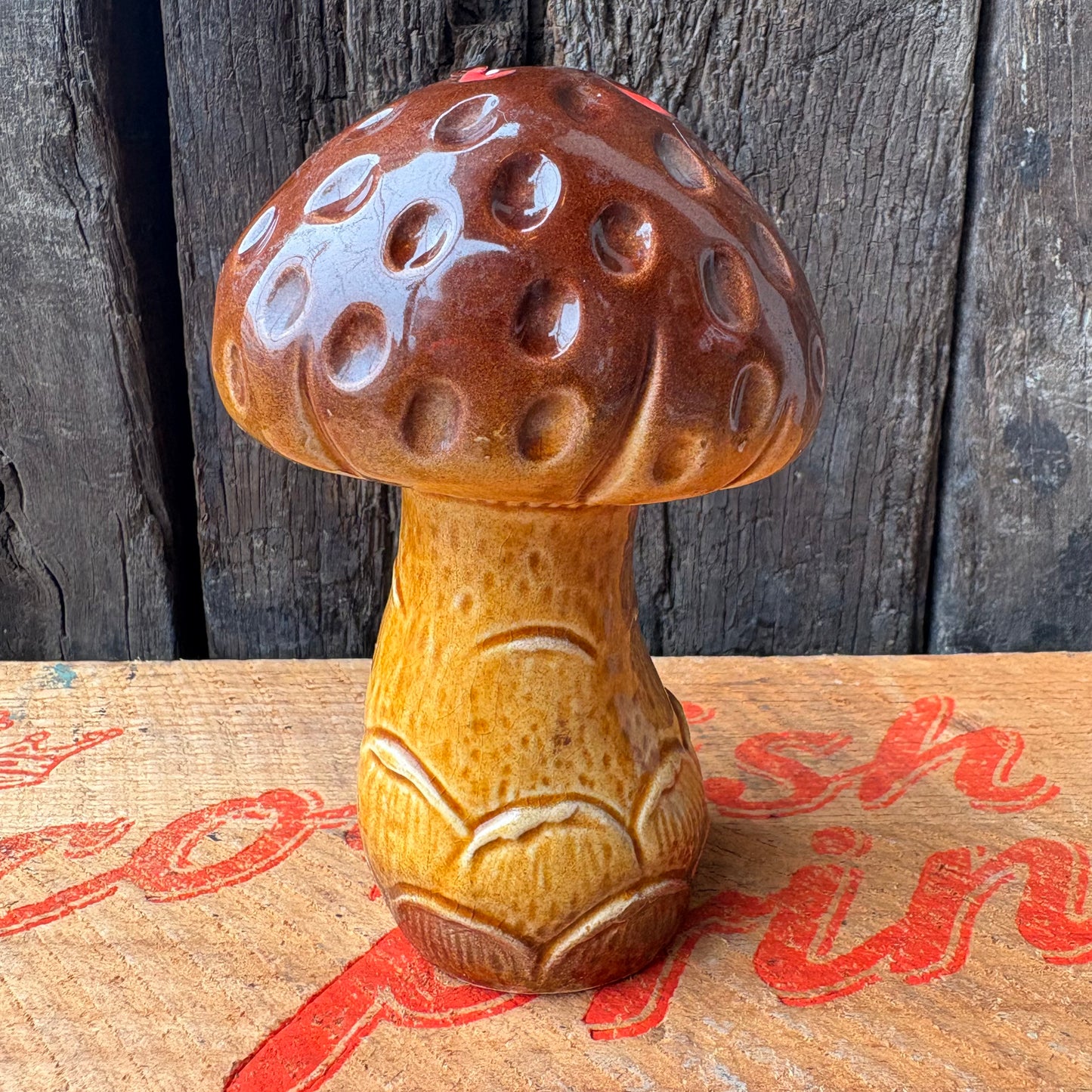 【1970s USA vintage】Mushroom Ceramic Shaker