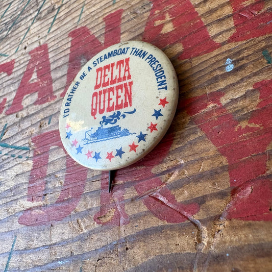 【USA vintage】PINBACK BUTTON DELTA QUEEN