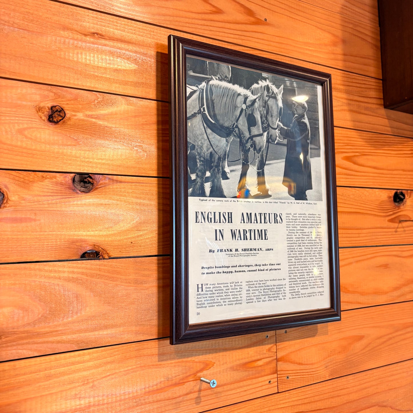 【1945 USA Vintage】 PHOTOGRAPHY  Magazine Framed Ads