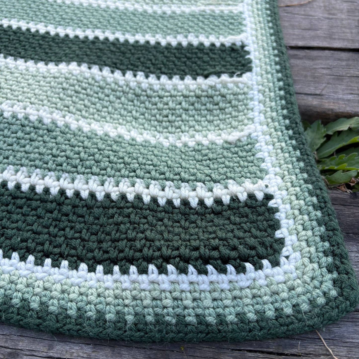 【USA vintage】granny blanket Green