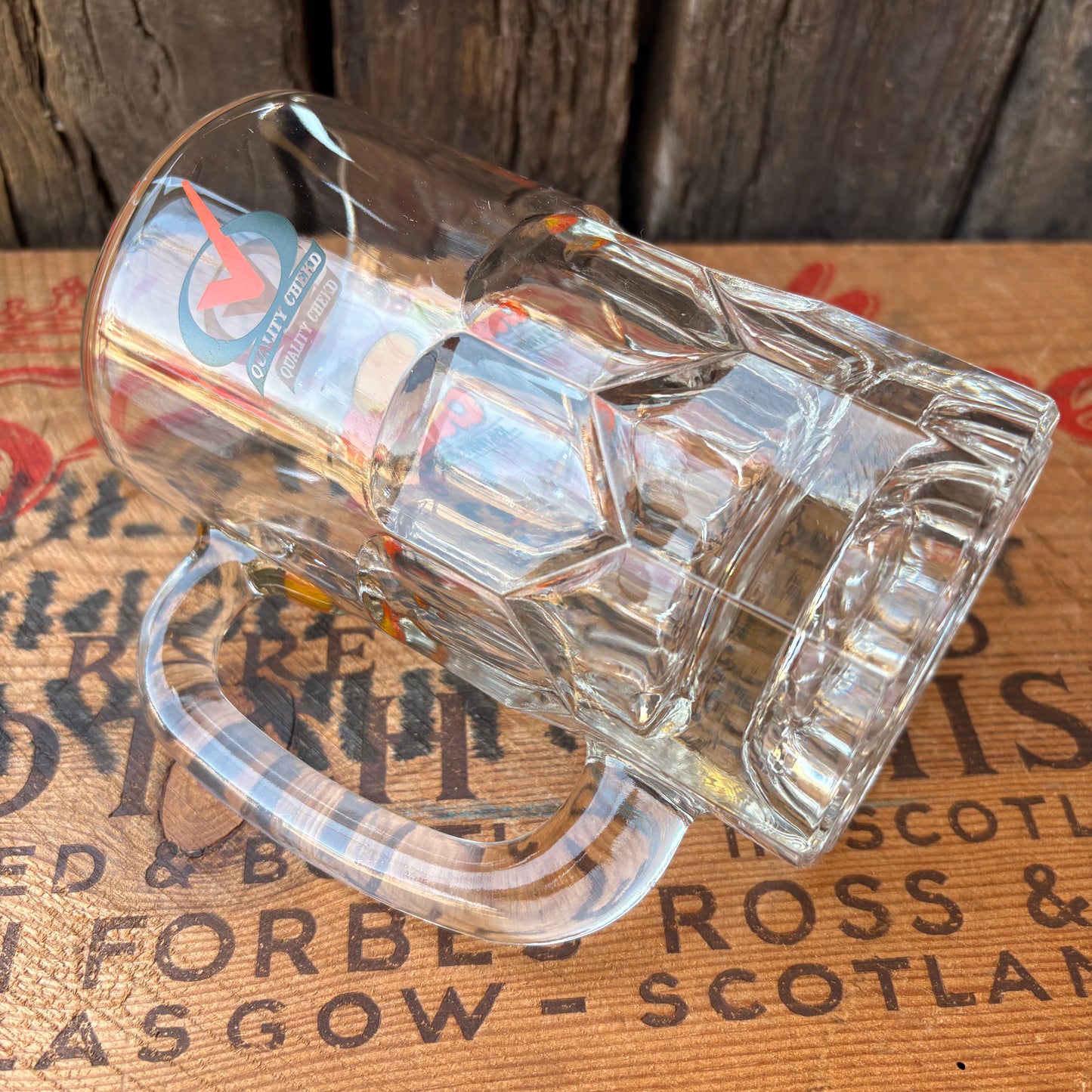 【USA vintage】CRUSH Glass Mug