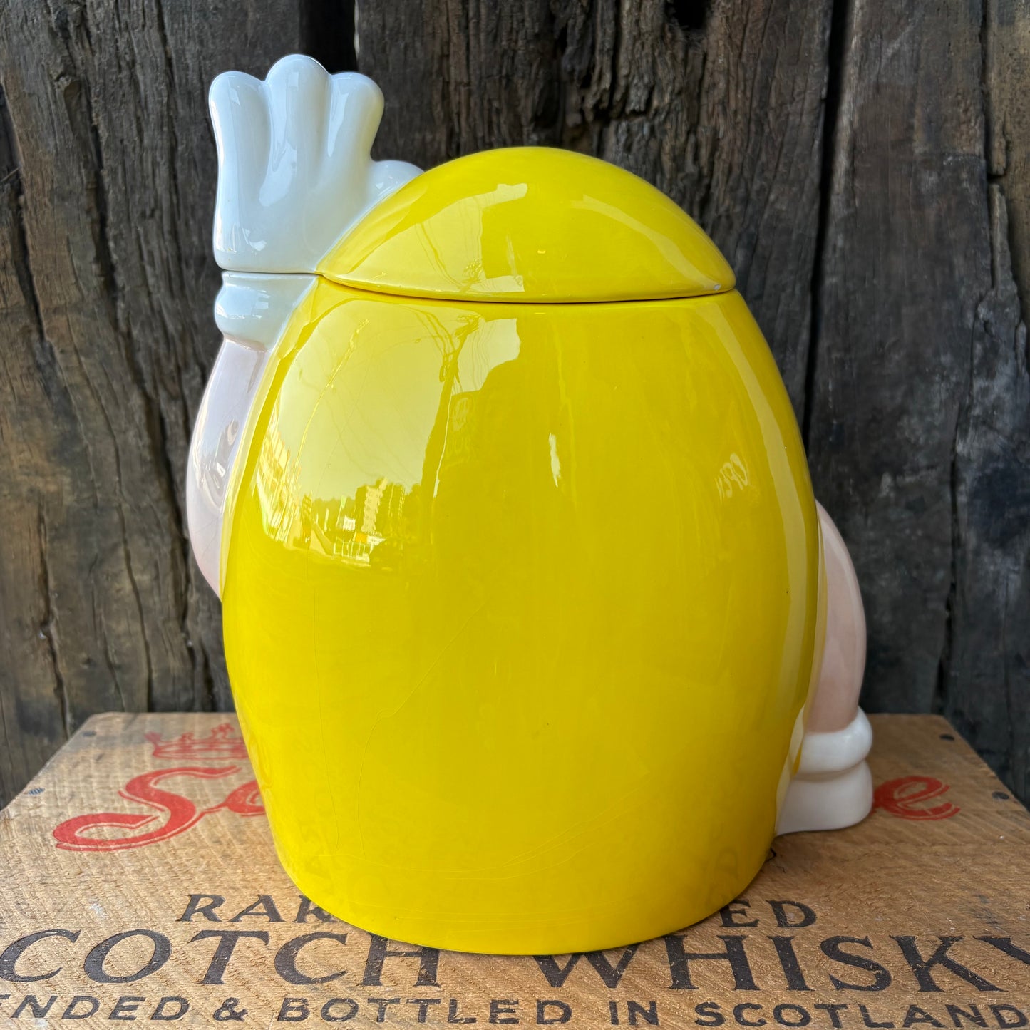 【1990s-2000s】M&M’s Yellow Ceramic Cookie Jar