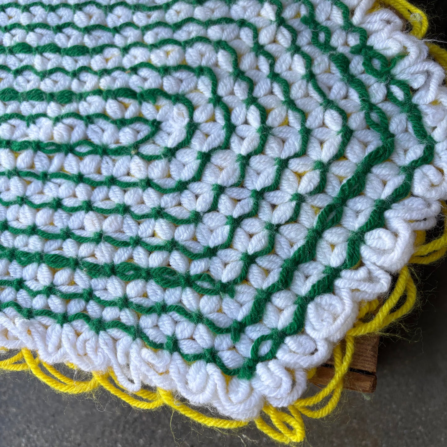 【USA vintage】Flower Rug Mat