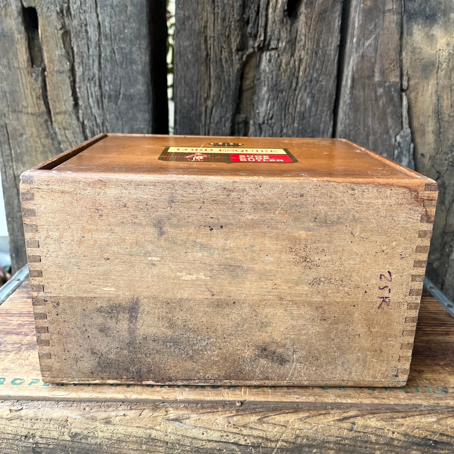 【50s USA vintage】LORD ESQURE Shoe shine box