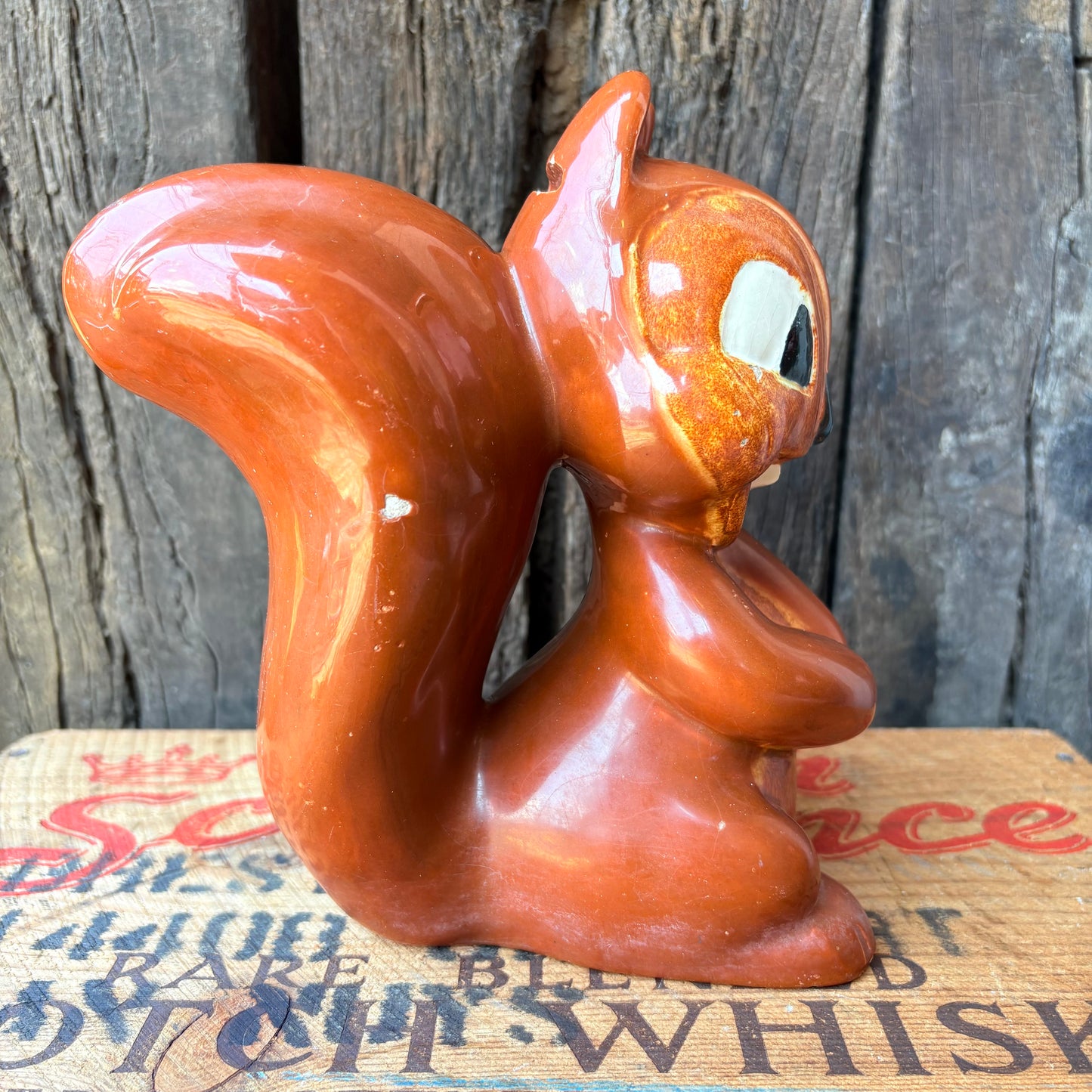【1961 USA vintage】Handmade Chip Style Ceramic Coin Bank