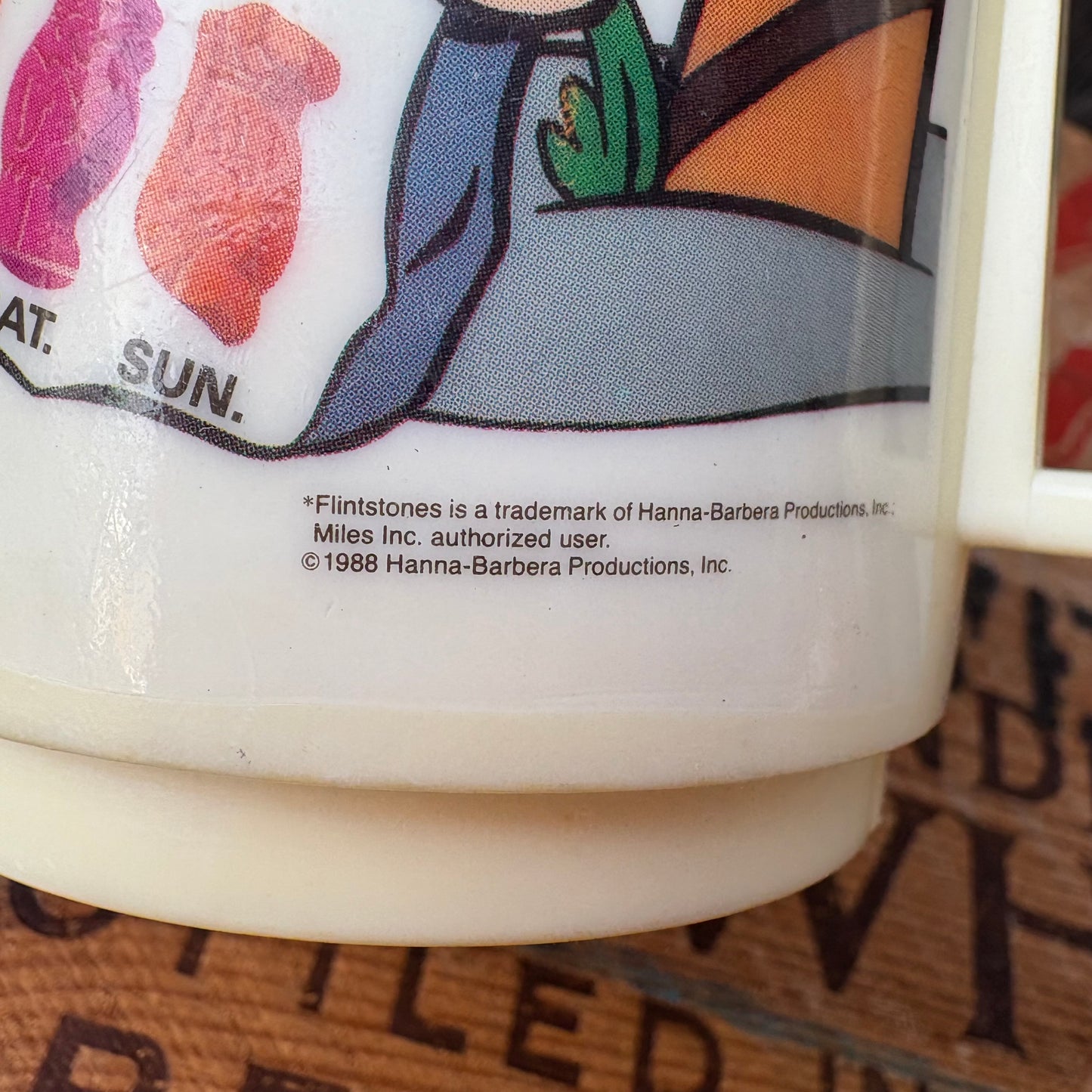 【1980s USA vintage】The Flintstones Vitamins Promotional Plastic Mug